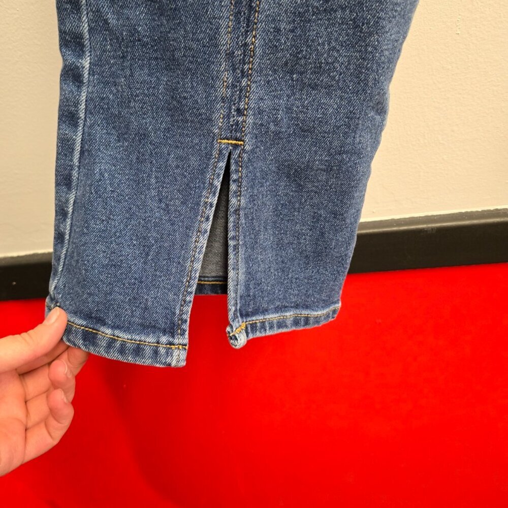 Michael Kors Selma Cropped Flare Jeans High Rise Medium Wash Blue Denim Size 10 - Picture 5 of 12